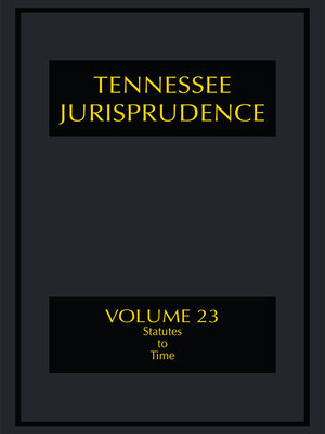 cover image of Tennessee Jurisprudence